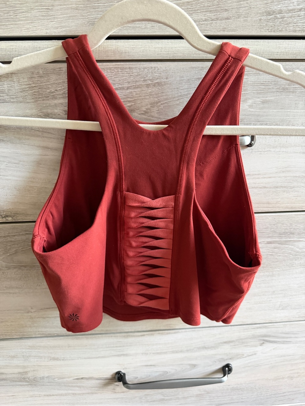 Athleta Sleeveless Cropped Tank in Rust Red - Picture 2 of 3